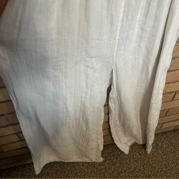 Anthropologie The Wrenley Suspender Pant Oversized White/Ivory Size M NO TOP - Picture 4 of 7